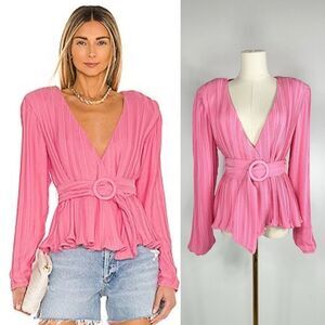 Lovers and Friends Henrietta Top in Candy Pink S Valentine’s Sweet Baby Shower